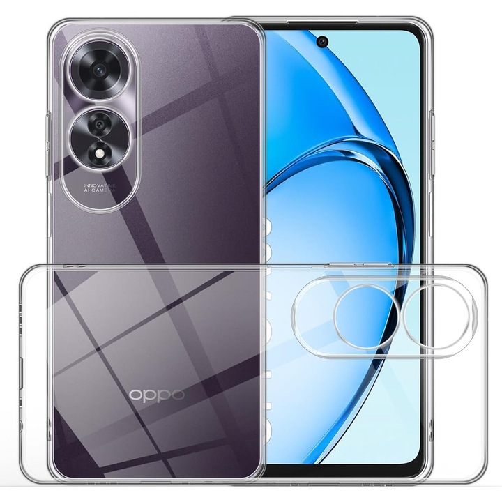 Husa pentru Oppo A60 Anti-Shock 1.5mm cu protectie lentile transparent