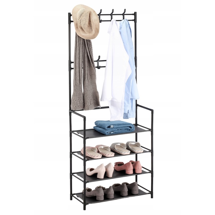 Suport de haine ER4, Otel/Plastic, Negru