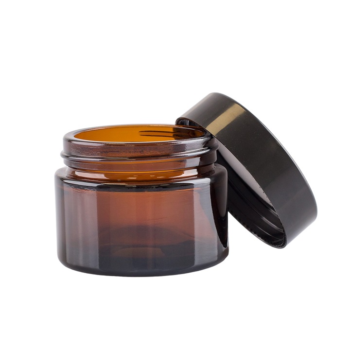 Barna üvegedény fedővel 50 ml