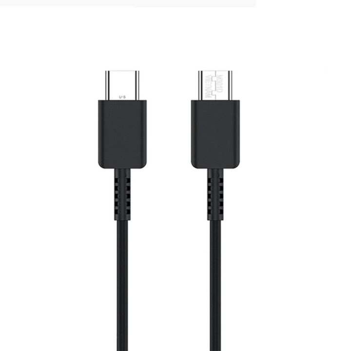 Adat- / töltőkábel C típusú / USB C / C típustól C típusig / USB C / C típusú, töltés 3A / 60 W, gyorstöltés, 1 m, hajlítás és kopásálló, fekete