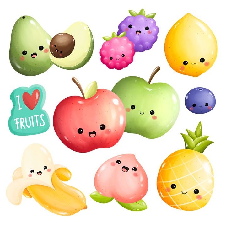 Sticker decorativ, Fructe Gustoase, 12631ST-2