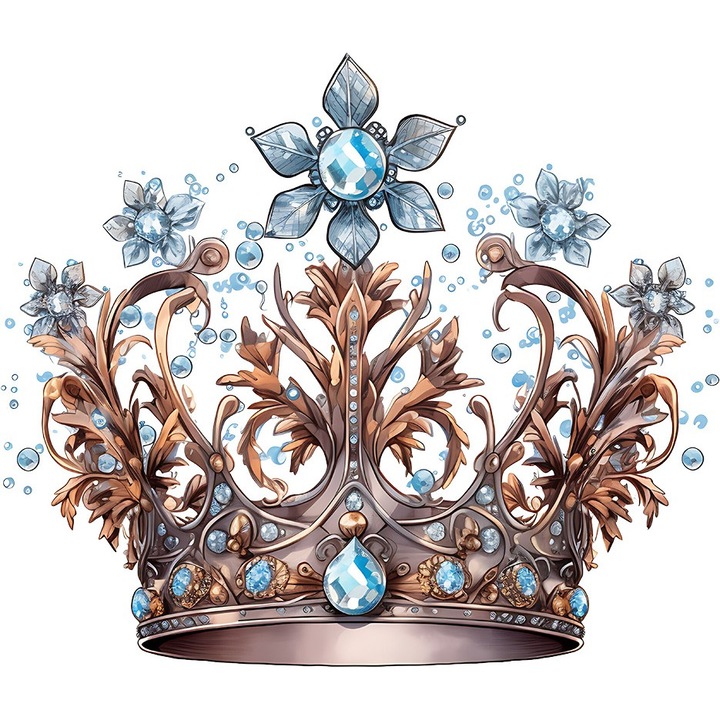 Sticker decorativ, Coroana Printesa, Maro, 12102ST-1