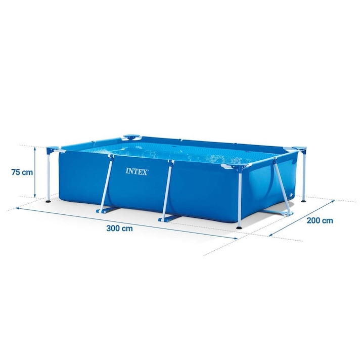 Басейн Intex, комплект 15 в 1, 3-слоен PVC, 300x200x75cm, многоцветен
