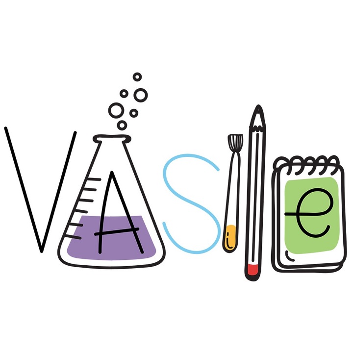 Sticker Cu Numele Vasile, si Mesaj Amuzant, Curios, Sociabil, Galagio cu Margini Albe, PVC Vinyl 23 cm