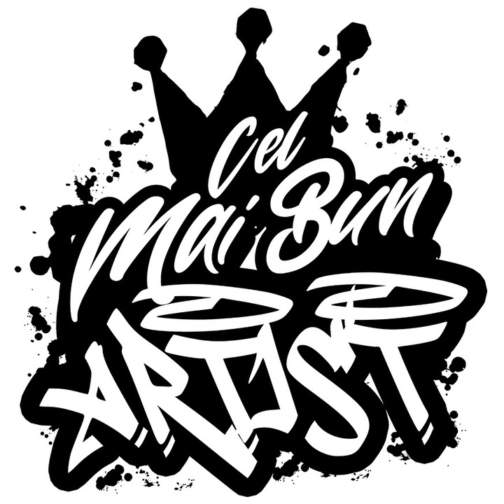 Sticker Pentru Cel Mai Bun artist, Apreciere, Cadou, Rasplata, Multumire cu Margini Albe, PVC Vinyl 90 cm