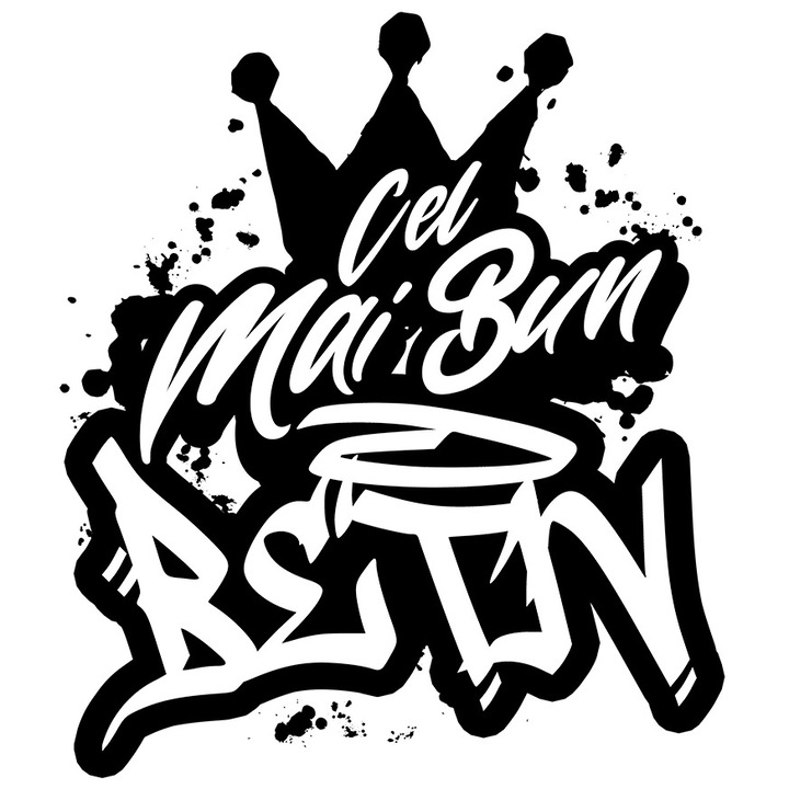 Sticker Pentru Cel Mai Bun betiv, Apreciere, Cadou, Rasplata, Multumire cu Margini Albe, PVC Vinyl 90 cm