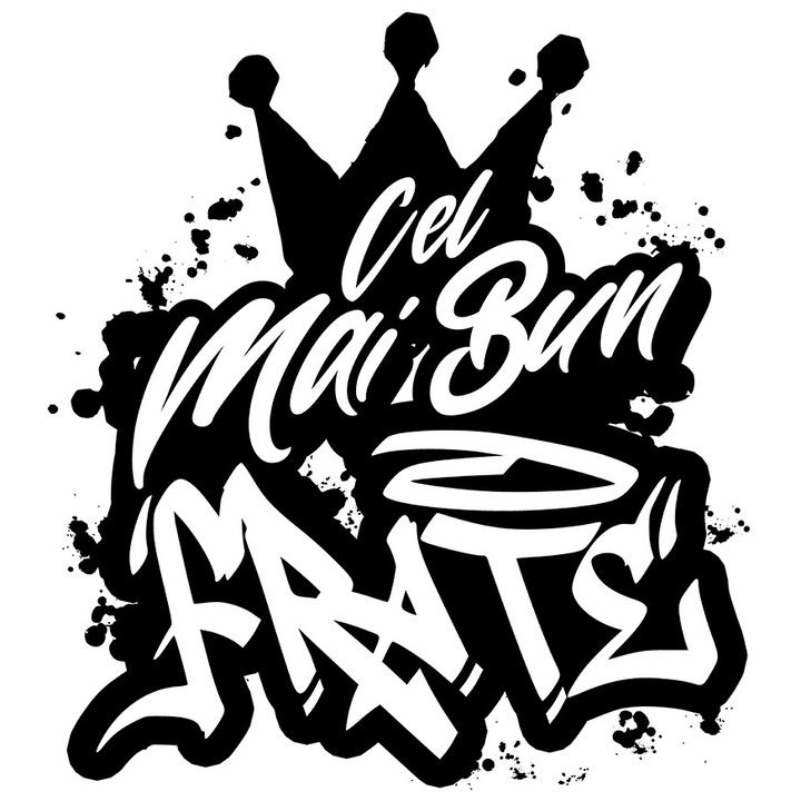 Sticker Pentru Cel Mai Bun frate, Apreciere, Cadou, Rasplata, Multumire cu Margini Albe, PVC Vinyl 10 cm