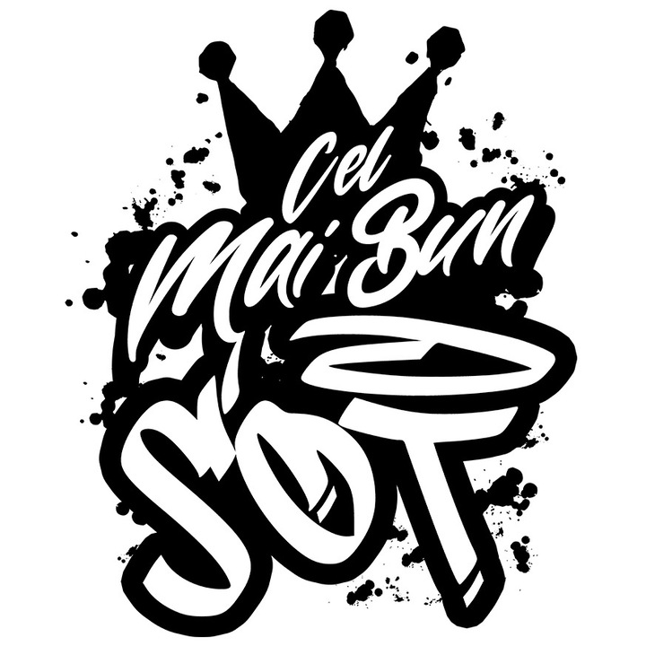 Sticker Pentru Cel Mai Bun sot, Apreciere, Cadou, Rasplata, Multumire cu Margini Albe, PVC Vinyl 90 cm