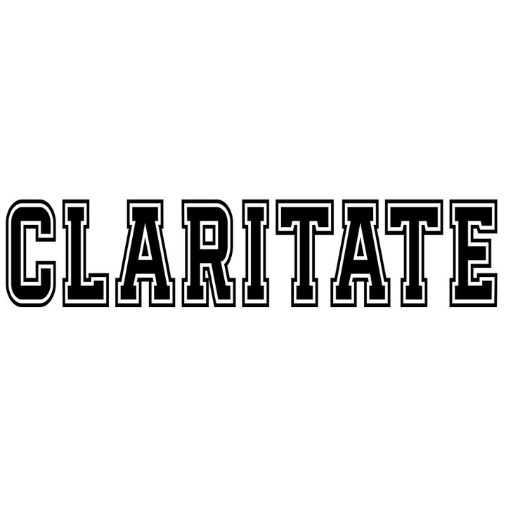 Sticker Claritate, Mesaj Motivational, Text Inspirational, Self Care cu Margini Albe, PVC Vinyl 10 cm