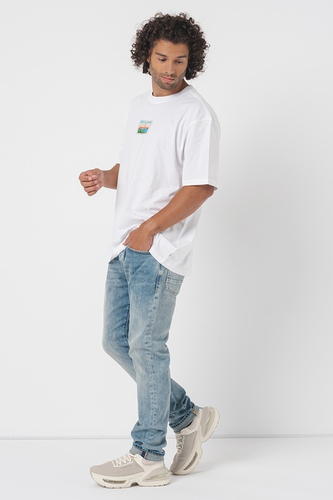 Scotch & Soda, Ralston slim fit farmernadrág, Melange kék