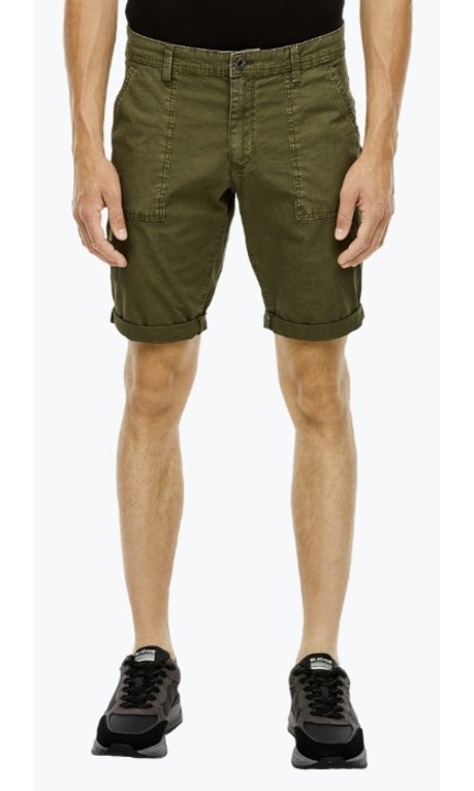 Pantaloni scurti barbati John cu talia medie si croiala Regular fit, Verde, Verde