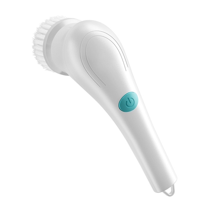 Perie electrica de curatare LOILERIE, 5 capete, impermeabila, alb, 36x7.5cm