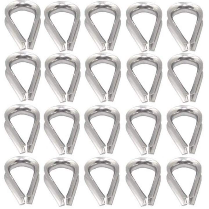 Set 20 coliere din otel inoxidabil Sunmostar, argintiu, 10.7mm