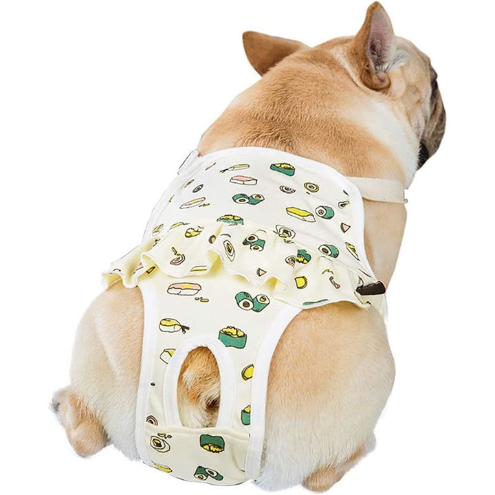 Higiénikus bugyi kutyáknak, állítható, pamut, többszínű, L