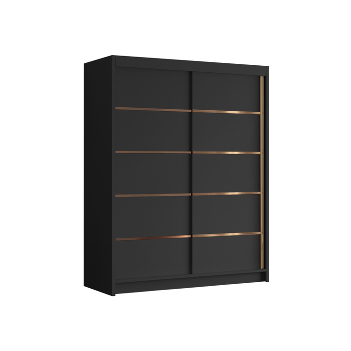 Dulap Hazren IV, MIRJAN24 negru, 58x150x200 cm