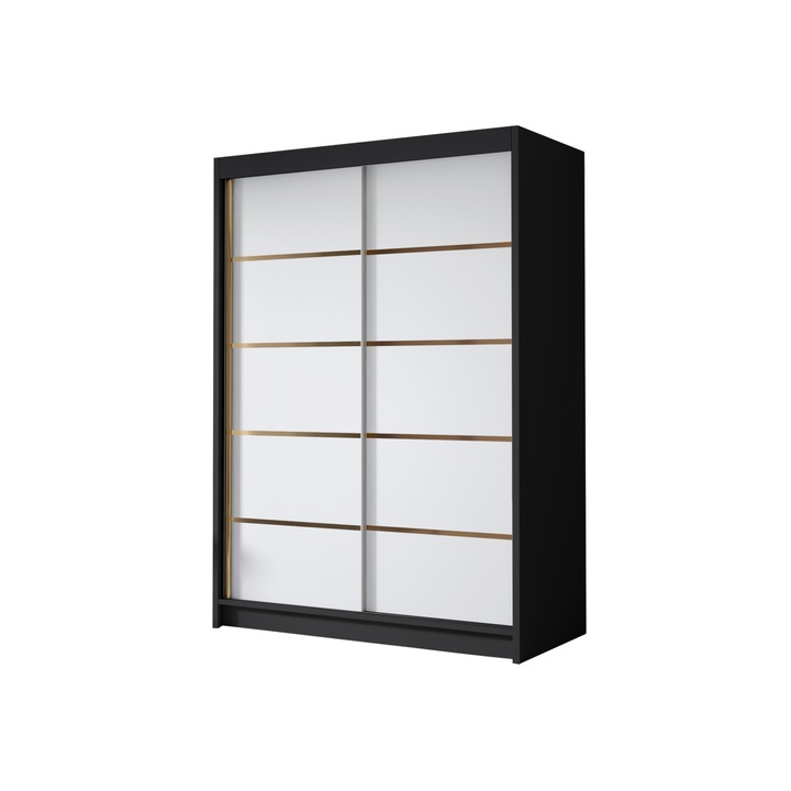 Dulap Virento IV, MIRJAN24, negru / alb, 58x120x200 cm