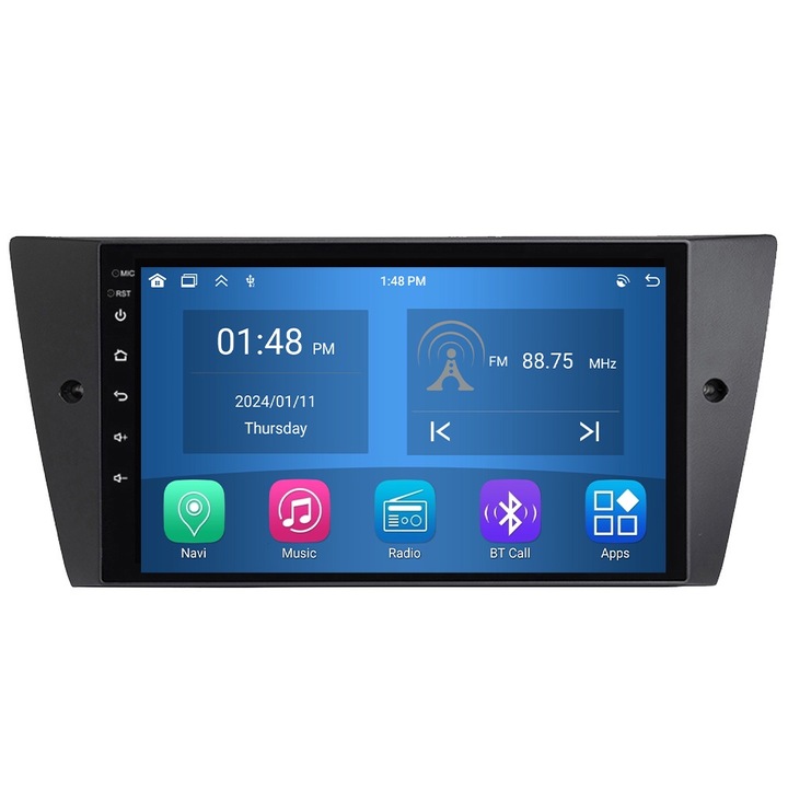 Roverone, GPS-navigáció BMW 3-Series E90 E91 E92 E93 2005-2013 CarPlay Android Auto Stereo Radio Bluetooth 4GB RAM, 64GB ROM számára