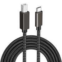 Cablu USB-B USB-C, 3m, pentru HP/Epson/Brother, negru