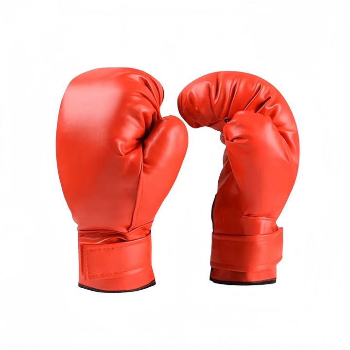 Детски боксови ръкавици, подплатен дизайн, червени, 28x18 см