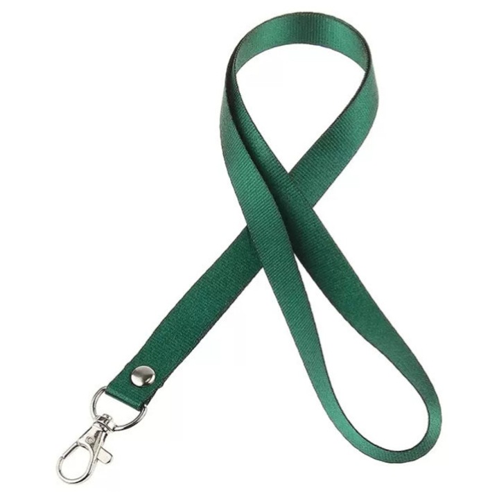 Set 50 snururi ecuson, xyedyaup, 460 mm, Franghie agatata anti-pierdere ingrosata pentru insigna pieptului de expozitie, permisul de munca si lantul Verde Moss