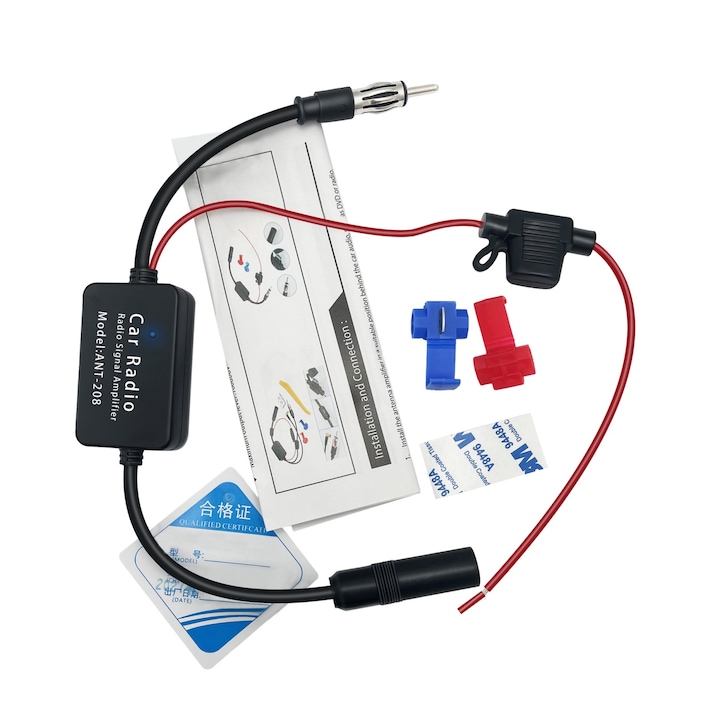 Enkourakoko, FM AM радио антена усилвател на сигнала, универсален навигационен щепсел, 12V