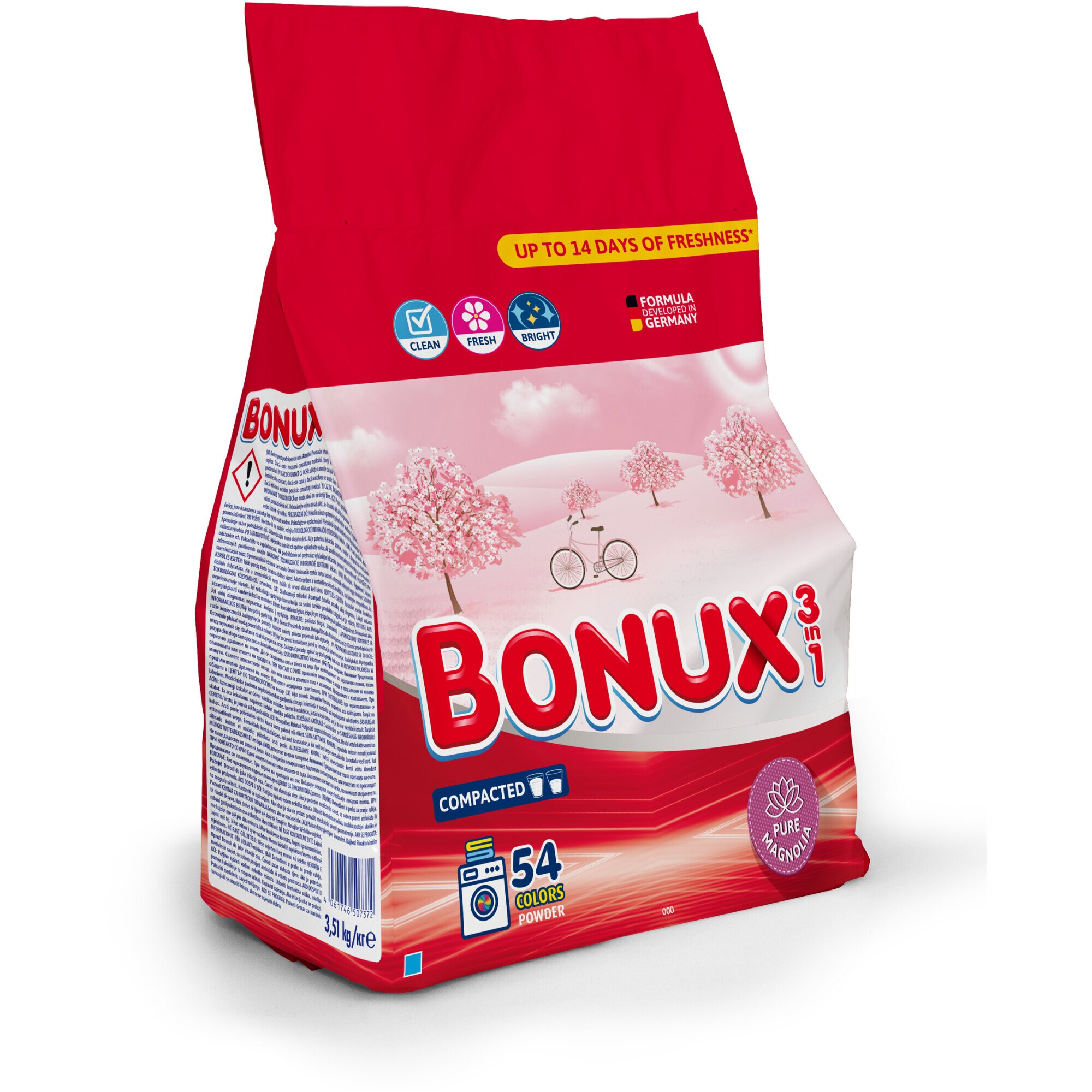 Bonux Detergent rufe, pudra, pure magnolia, 54spalari, 3.51kg - eMAG.ro