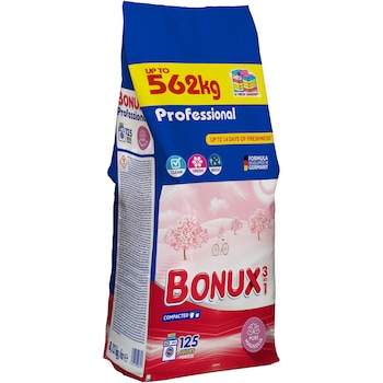 Bonux Detergent rufe, pudra, pure magnolia, 125spalari, 8.12kg
