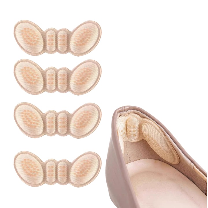 Set 4 suporturi corectoare ortopedice pentru picior, microfibra, bej