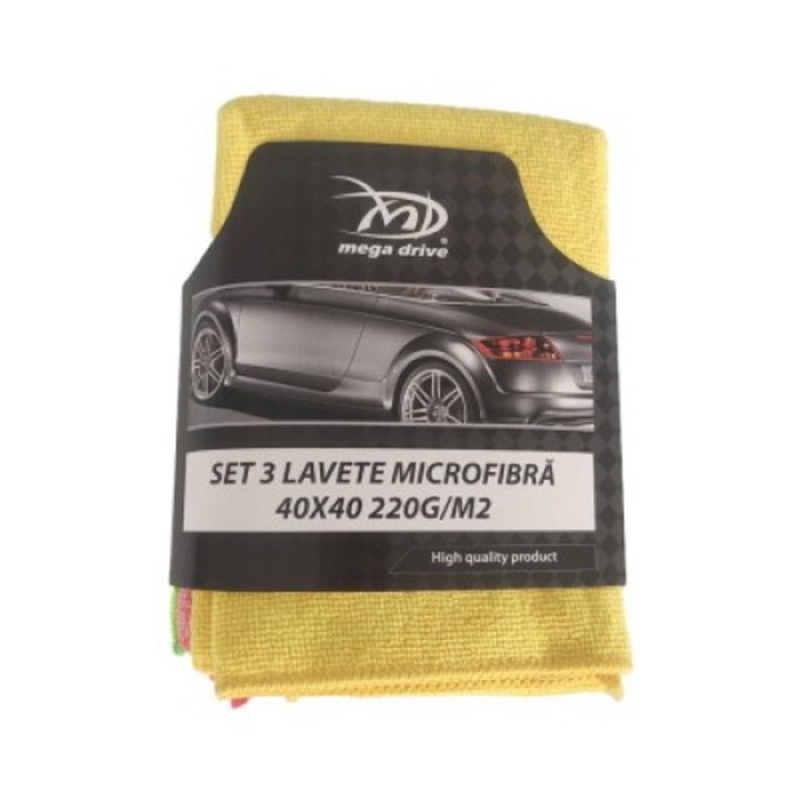 3db mikroszálas törlőkendő készlet 40X40 220G/M2 Mega Drive