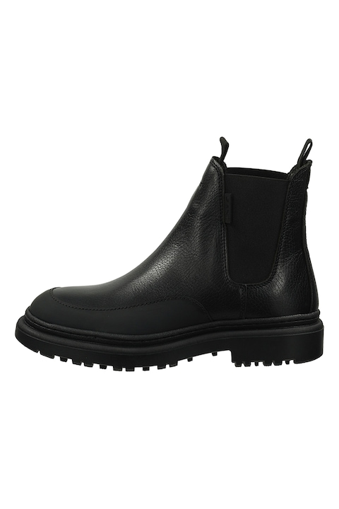 Gant, Ghete Chelsea din piele cu segmente din material textil Timbly, Negru, 40