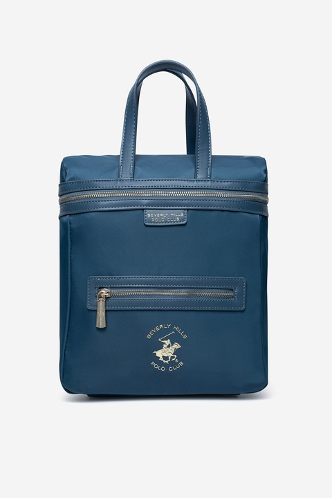 Beverly Hills Polo Club, Rucsac cu fermoar si buzunar frontal, Albastru royal