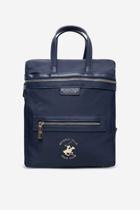 Beverly Hills Polo Club, Rucsac cu fermoar si buzunar frontal, Bleumarin