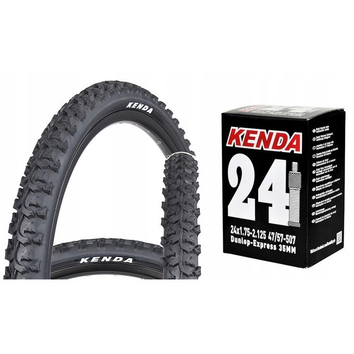Anvelopa bicicleta, Kenda, K831 MTB, Camera, 24 x 1.75 inch, Negru