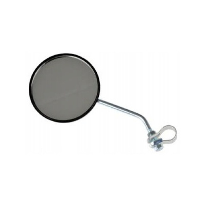Oglinda bicicleta, aluminiu, rotund, montare pe ghidon, negru, 70 mm