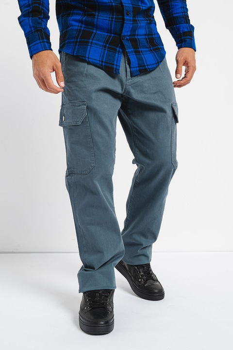 Denim Project, Relaxed fit cargo farmernadrág, Szénszürke