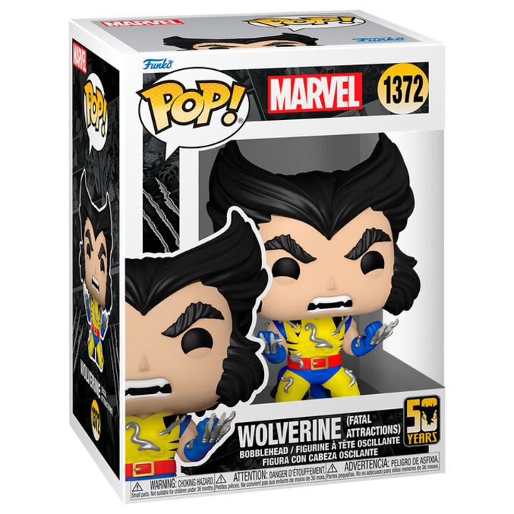 POP figura, Marvel, Wolverine 50th Anniversary, Wolverine Fatal Attractions, 9 cm