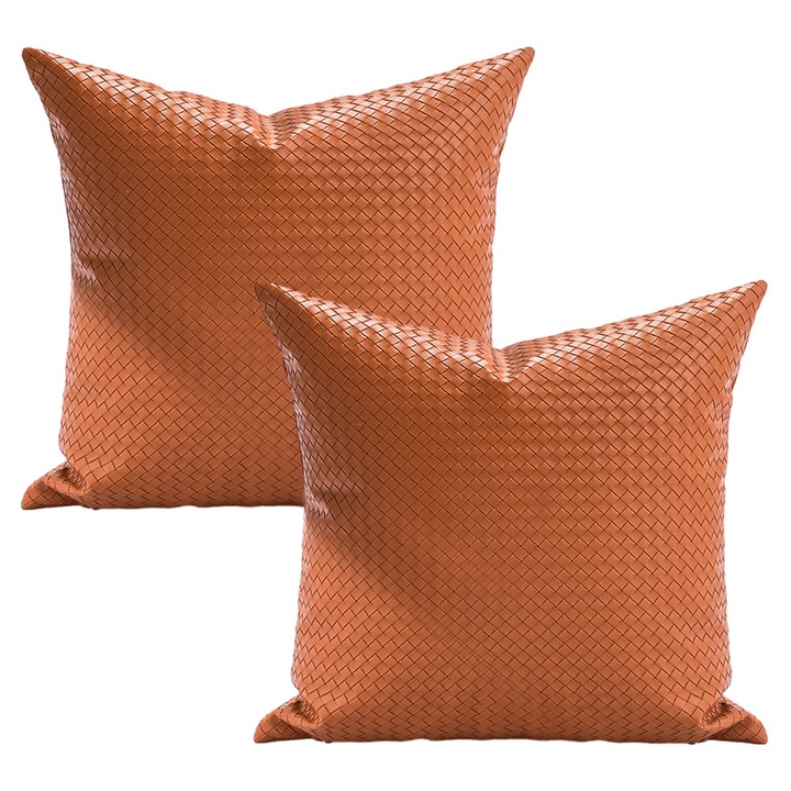 Díszpárna szett, geometrikus, sötétszürke, zöld, sárgásbarna, 45x45x1cm