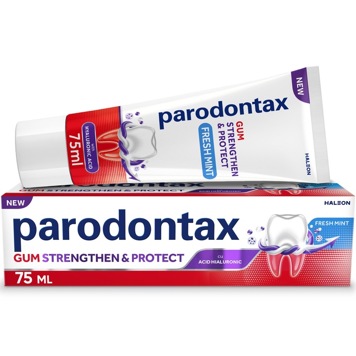 Pasta dinti cu acid hialuronic Parodontax Gum Stregthen & Protect Fresh Mint, 75 ml