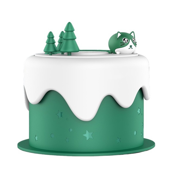 Aromaterápiás párásító, gyerekeknek, Naimeed D6070, zöld, 115x105x115mm