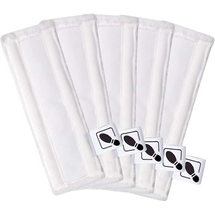 Set 5 Pads Microfibra pentru Curatitor cu Abur Karcher EasyFix SC2 SC3 SC4 SC5, Foclatuner, Reutilizabili, Durabili