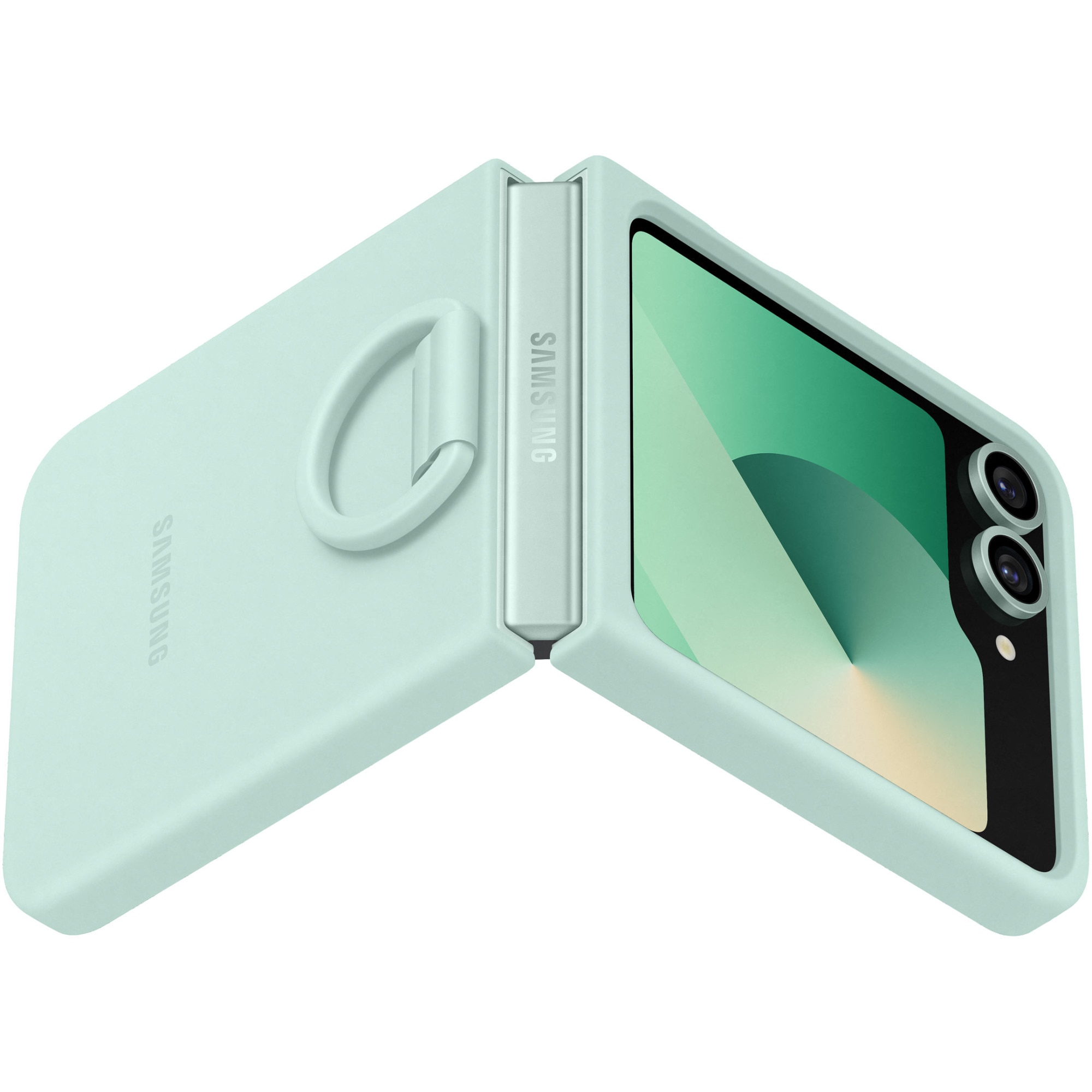 Husa de protectie Samsung Silicone Case pentru Galaxy Z Flip6, Mint