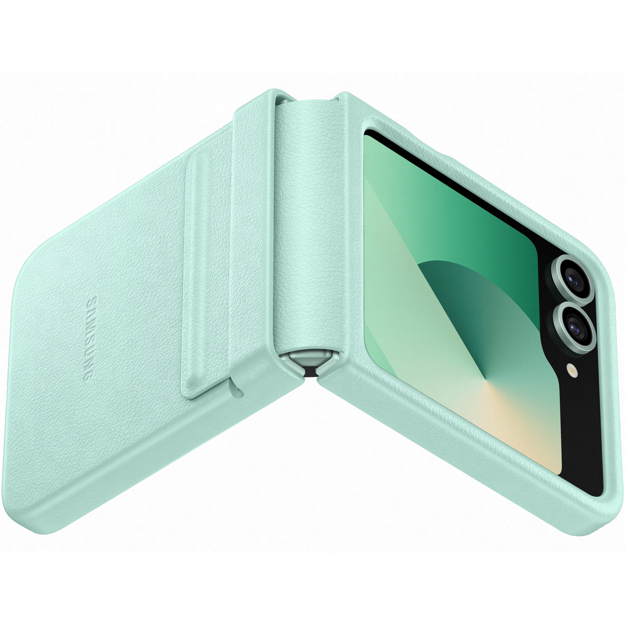 Husa de protectie Samsung Kindsuit (Leather) Case pentru Galaxy Flip6/Flip7 FE, Mint
