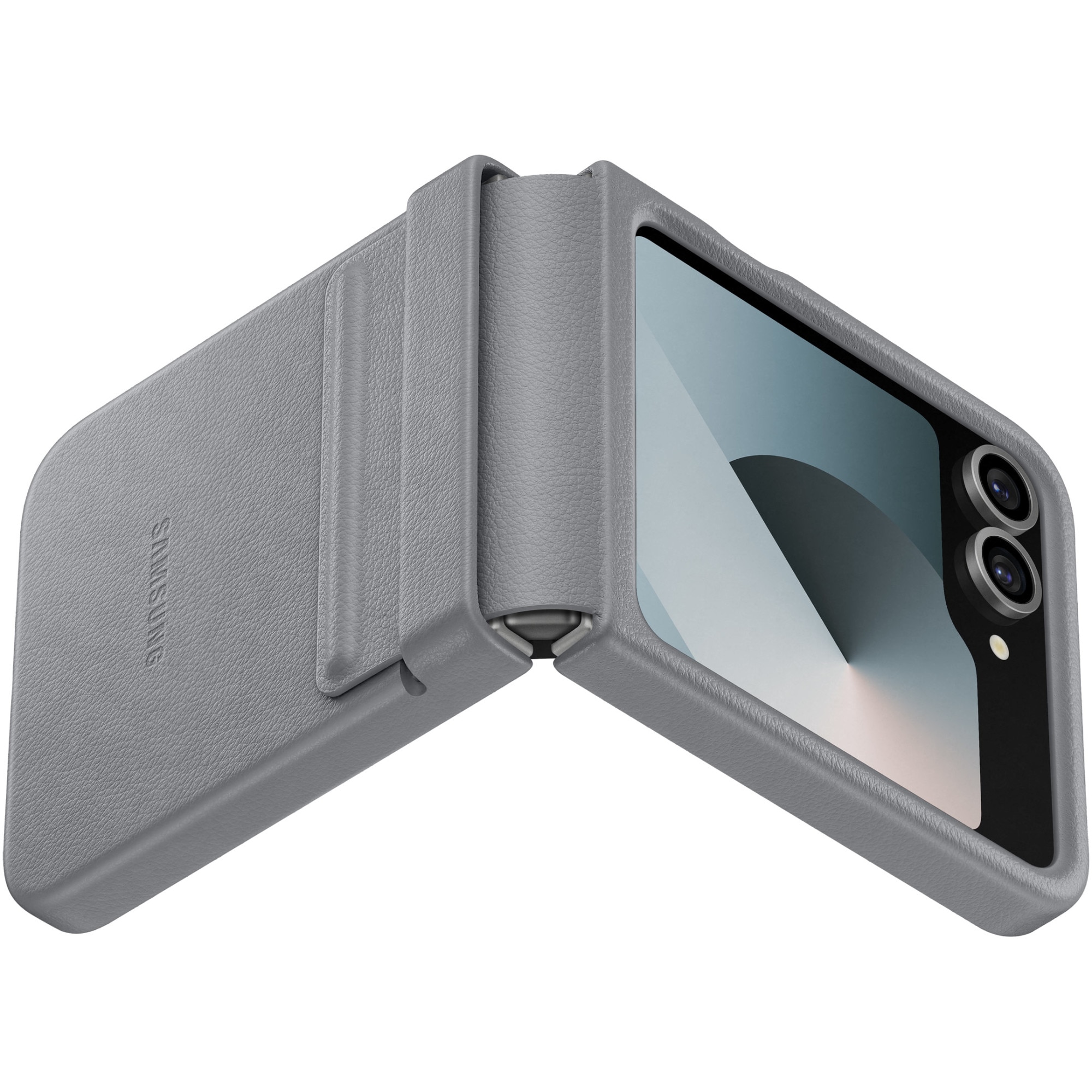 Husa de protectie Samsung Kindsuit (Leather) Case pentru Galaxy Flip6/Flip7 FE, Gray