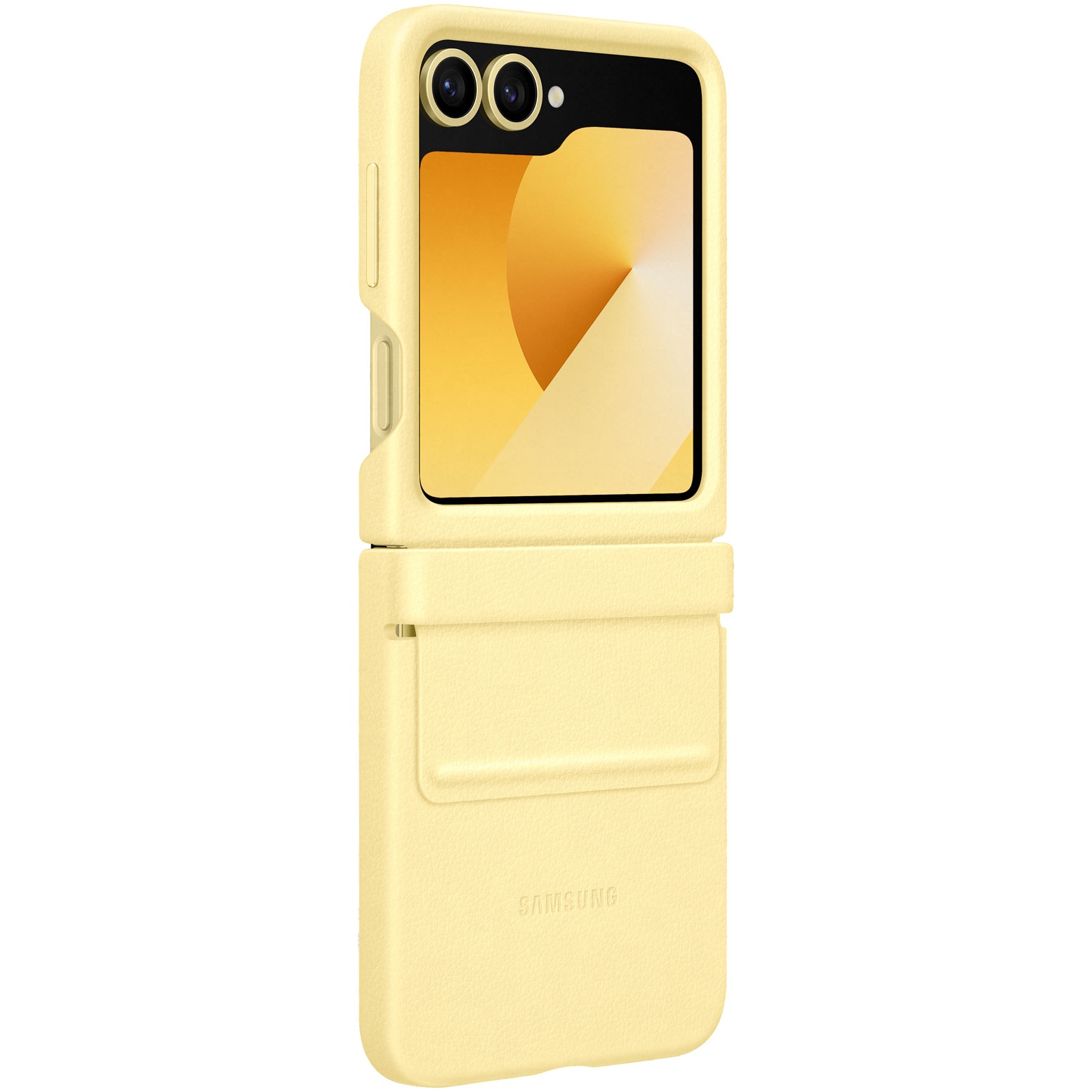 Husa de protectie Samsung Kindsuit (Leather) Case pentru Galaxy Flip6/Flip7 FE, Yellow