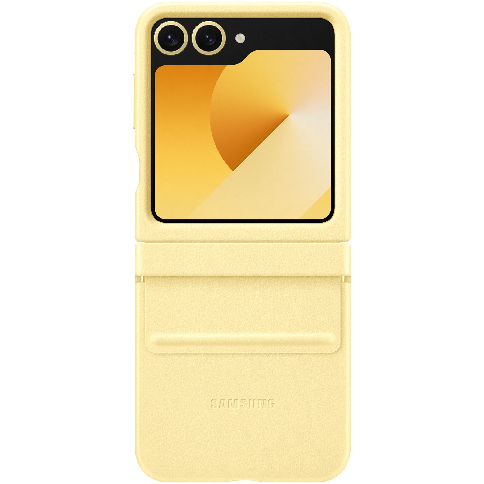 Husa de protectie Samsung Kindsuit (Leather) Case pentru Galaxy Flip6/Flip7 FE, Yellow