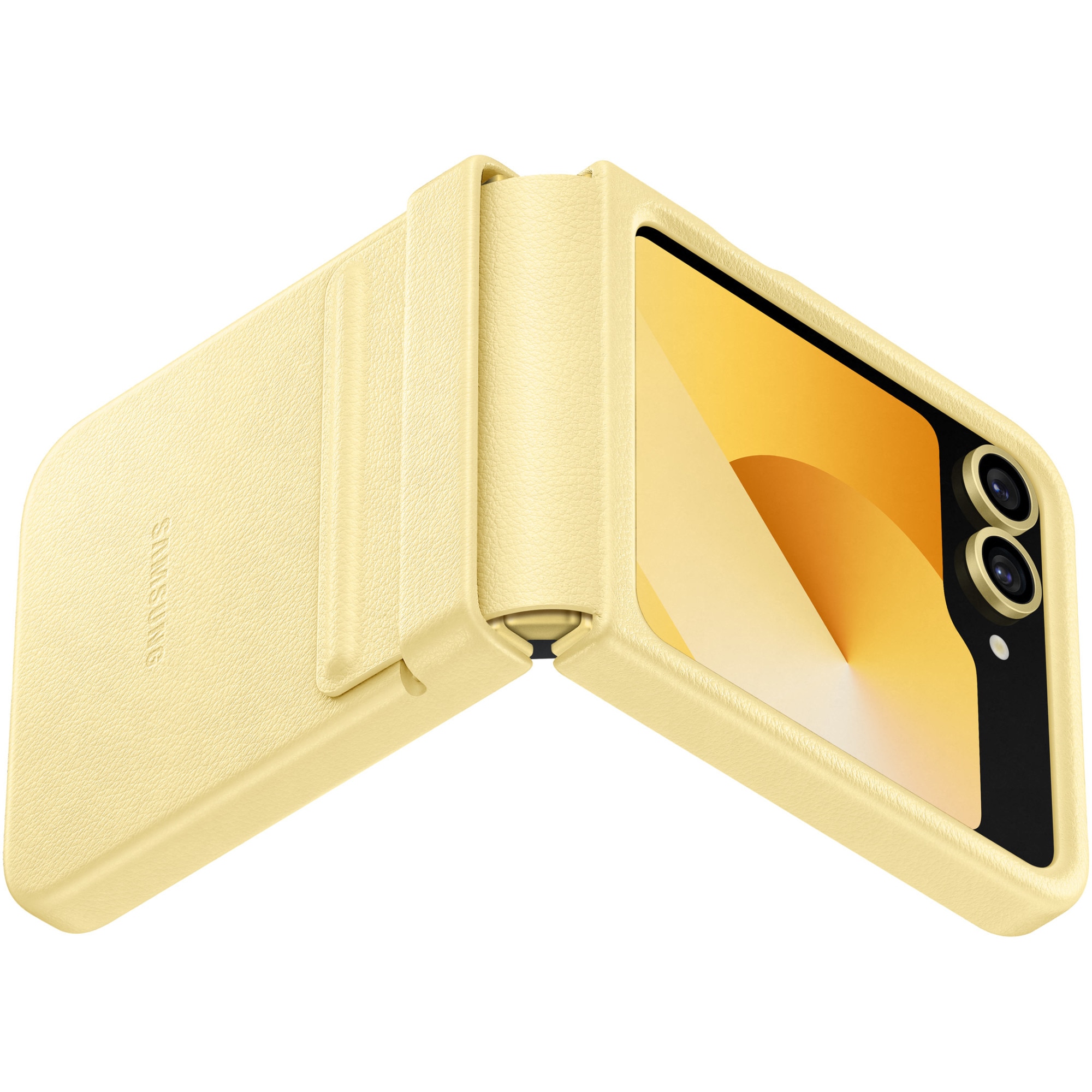 Husa de protectie Samsung Kindsuit (Leather) Case pentru Galaxy Flip6/Flip7 FE, Yellow