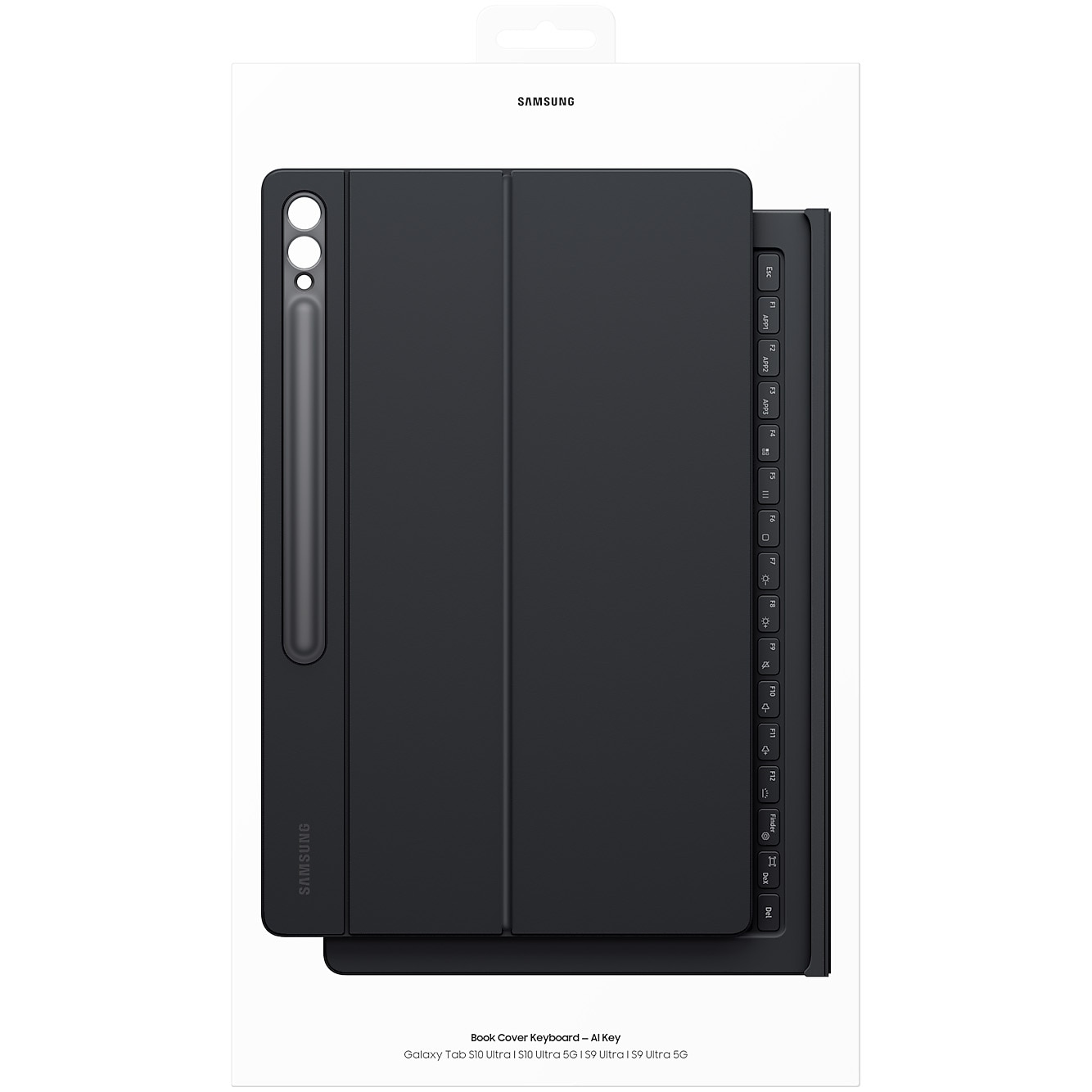 Husa de protectie Samsung Book Cover Keyboard pentru Galaxy Tab S10 Ultra/S9 Ultra, Black