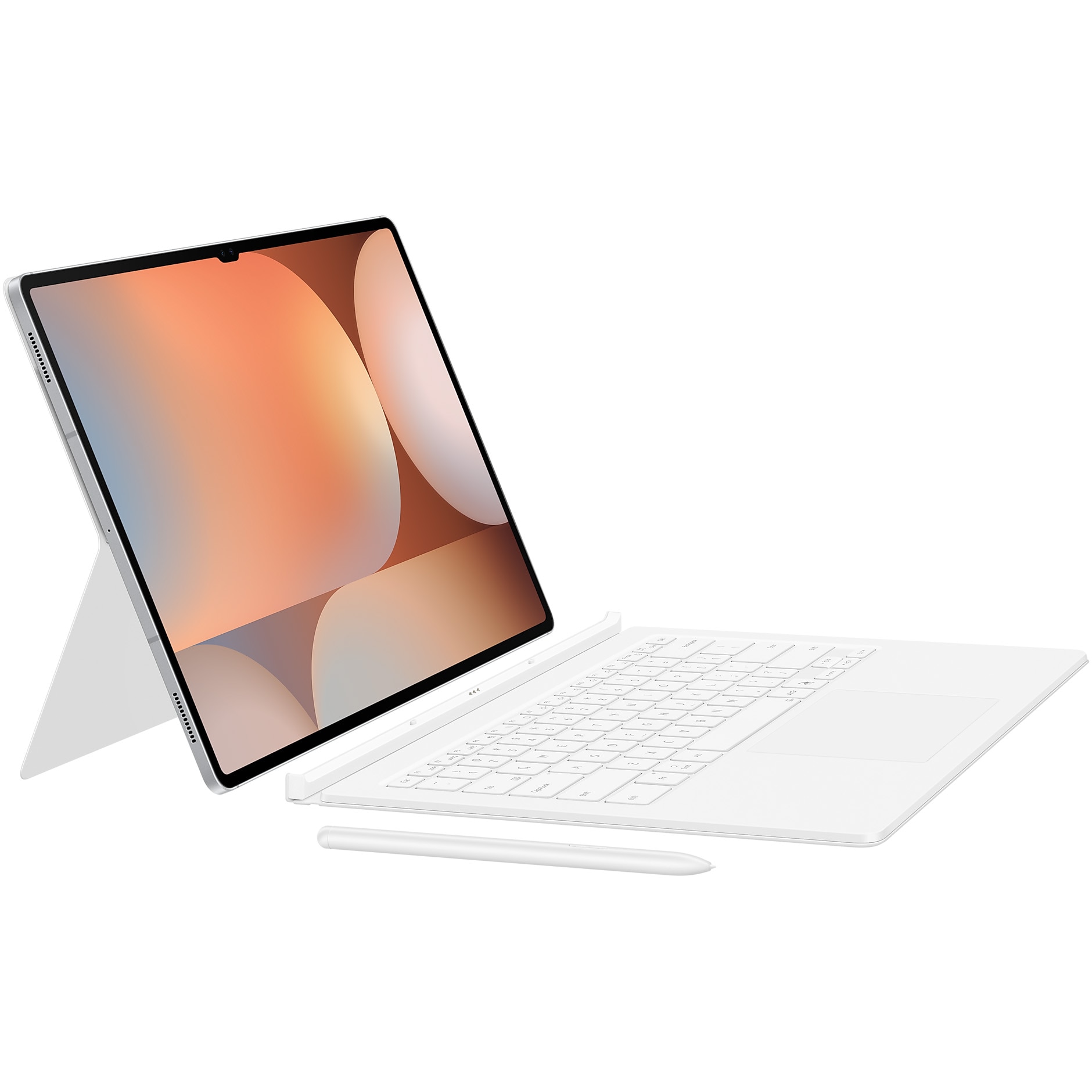Husa de protectie Samsung Book Cover Keyboard pentru Galaxy Tab S10 Ultra/S9 Ultra, White