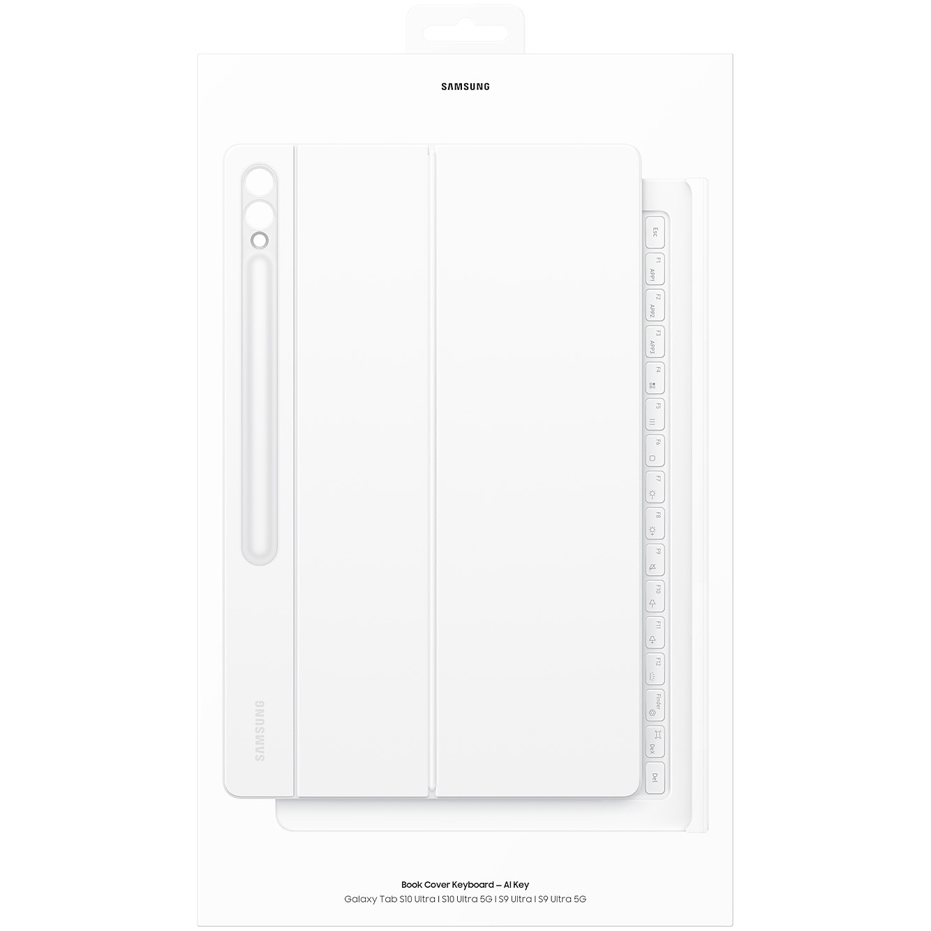 Husa de protectie Samsung Book Cover Keyboard pentru Galaxy Tab S10 Ultra/S9 Ultra, White