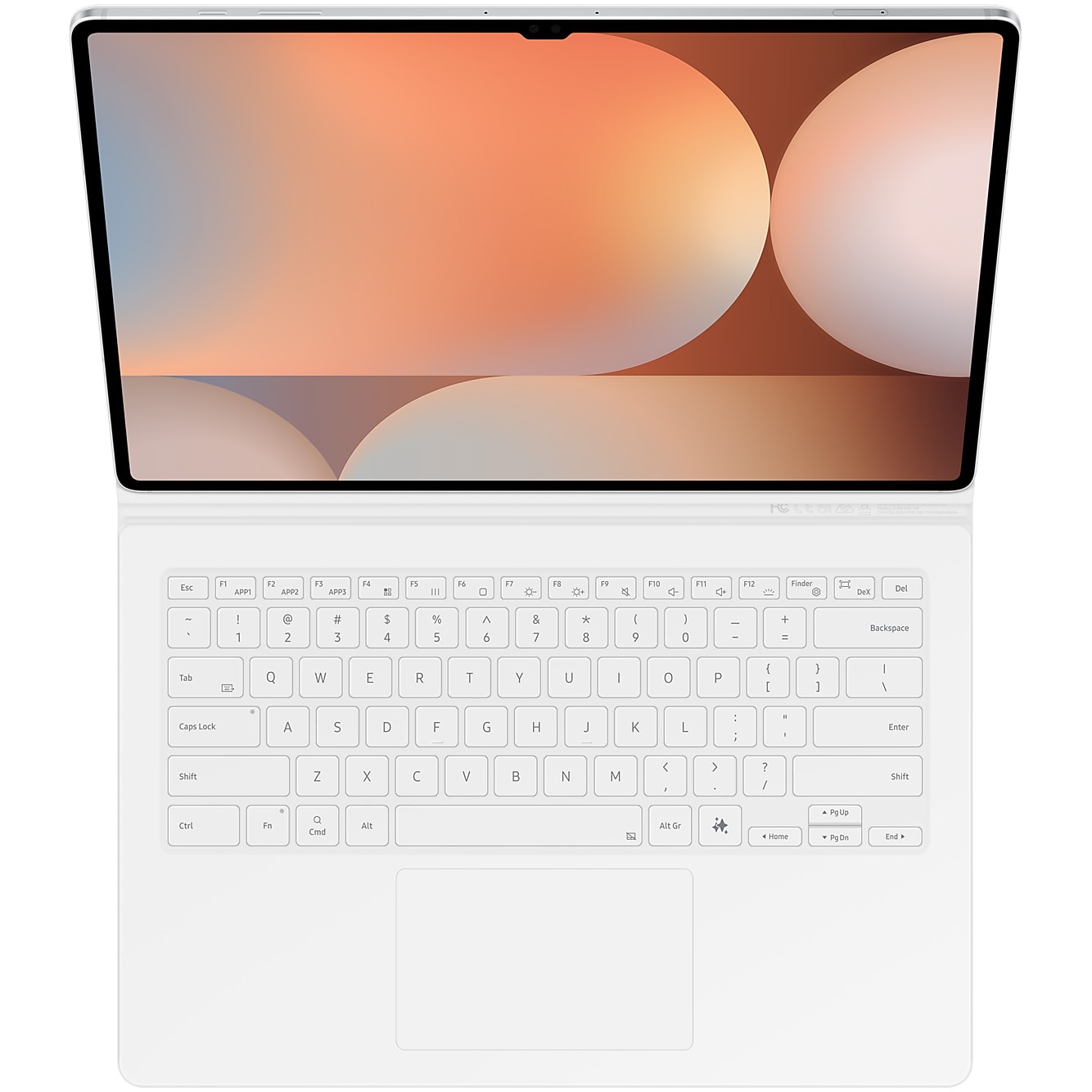 Husa de protectie Samsung Book Cover Keyboard pentru Galaxy Tab S10 Ultra/S9 Ultra, White